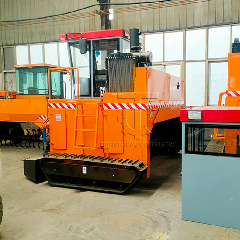 উত্পাদন উদ্ভিদ ক্রলার টাইপ জৈব ময়দা ফার্মেটেশন সরঞ্জাম কম্পোস্ট টার্নার