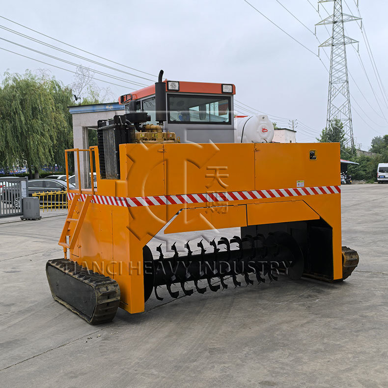 উত্পাদন উদ্ভিদ ক্রলার টাইপ জৈব ময়দা ফার্মেটেশন সরঞ্জাম কম্পোস্ট টার্নার